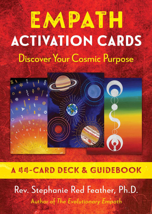 Empath Activation Cards by Rev. Stephanie Red Feather – A 44-card oracle deck and 224-page guidebook designed to activate light codes, raise frequency, and awaken cosmic purpose.
