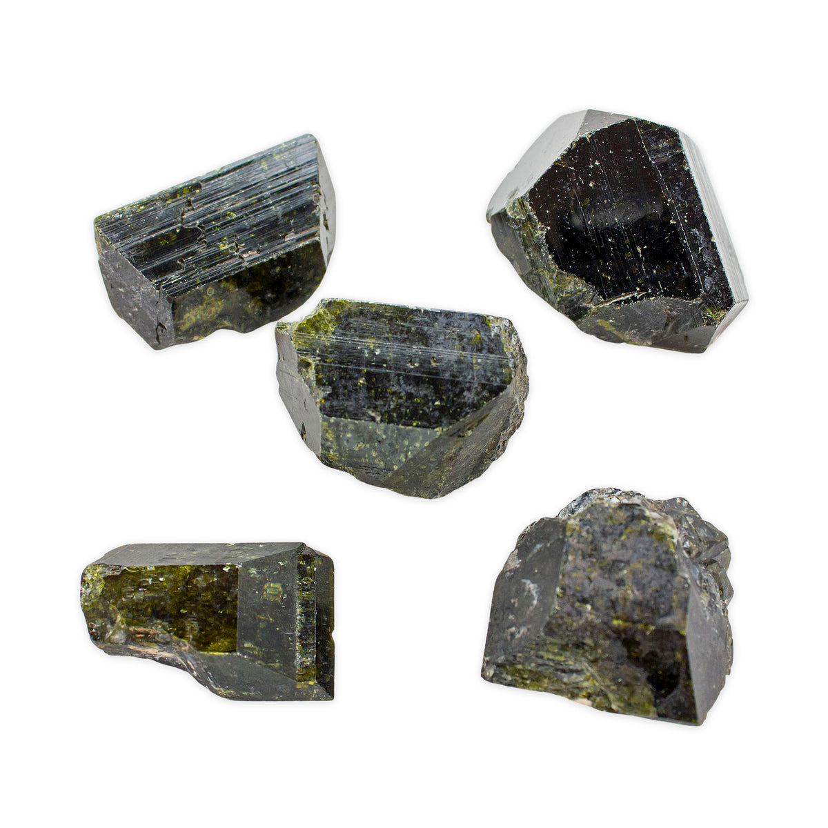 Epidote Crystal Naturally Polished