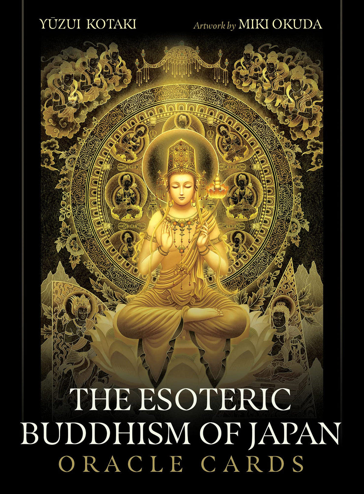 The Esoteric Buddhism of Japan Oracle Cards by Yūzui Kotaki & Miki Okuda – A 44-card deck featuring intricate Buddhist imagery, mantras, and symbolism for spiritual guidance.
