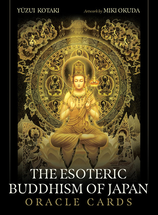 The Esoteric Buddhism of Japan Oracle Cards by Yūzui Kotaki & Miki Okuda – A 44-card deck featuring intricate Buddhist imagery, mantras, and symbolism for spiritual guidance.
