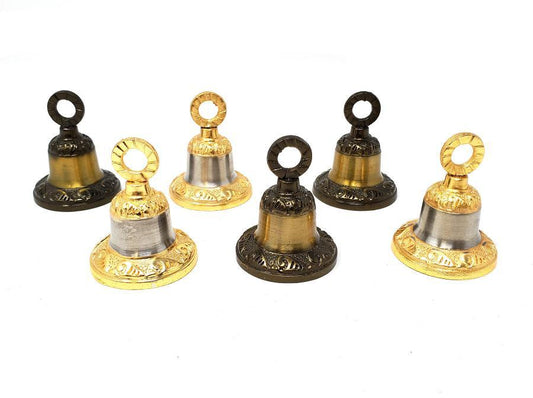 2" Carved Metal Bell - Assorted Finishes