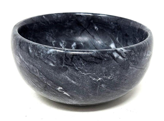 Black Marble Bowl 4" Round x 2" High