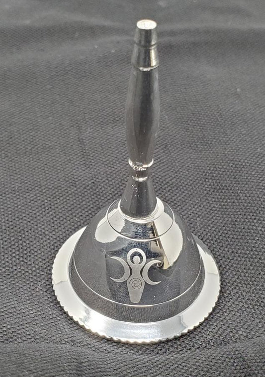 Goddess of Earth Silver Plated Altar Bell - 3"H