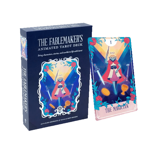 The Fablemaker’s Animated Tarot Deck by Kami Areopagita & Misty Bourne – an interactive tarot deck with animated AR features.
