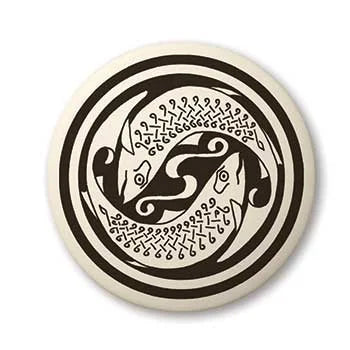 Handmade Porcelain Pendant Cord Necklace - Celtic Art - Choose Style