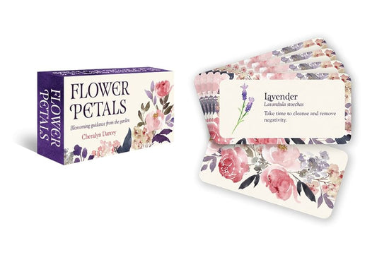 Flower Petals Inspiration Cards by Cheralyn Darcey – botanical affirmations to inspire kindness, joy, and self-love.
