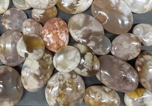 Cherry Blossom Flower Agate Palmstone Gallet Madagascar