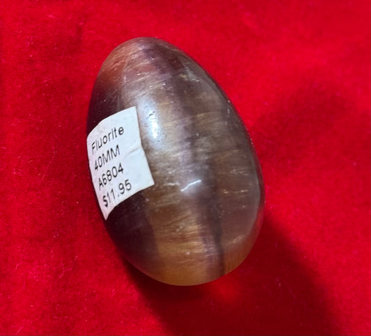 Fluorite 40MM Crystal – natural fluorite crystal measuring 40mm, known for clarity and spiritual healing.
