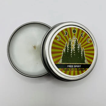 Free Spirit Good Karma Candle 4oz – intention candle for freedom, creativity, adventure, and self-expression.

