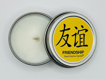 Friendship Good Karma Scented Candle celebrating bonds, joy, and positive energy to strengthen connections.
