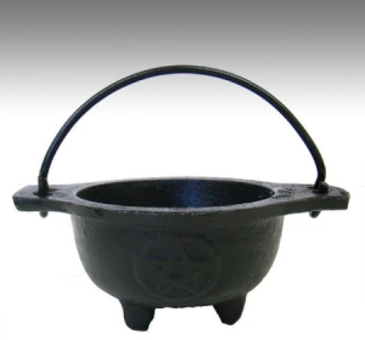 Pentagram Cast Iron Cauldron 3" D