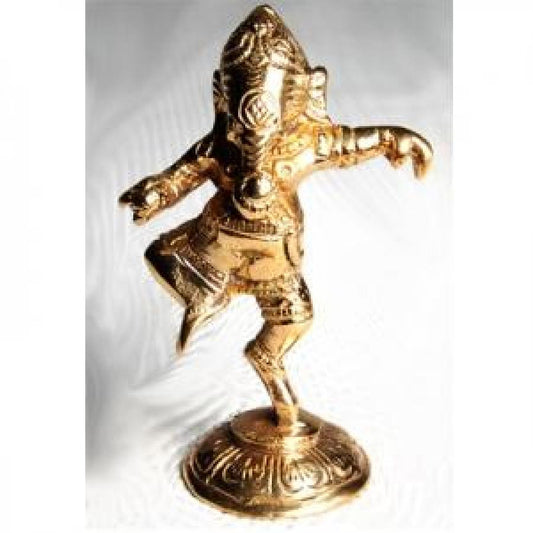 Dancing Ganesh 3" - Brass Statue