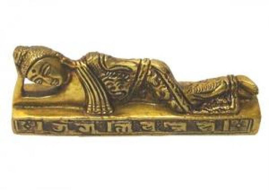 Sleeping Buddha Brass 4"