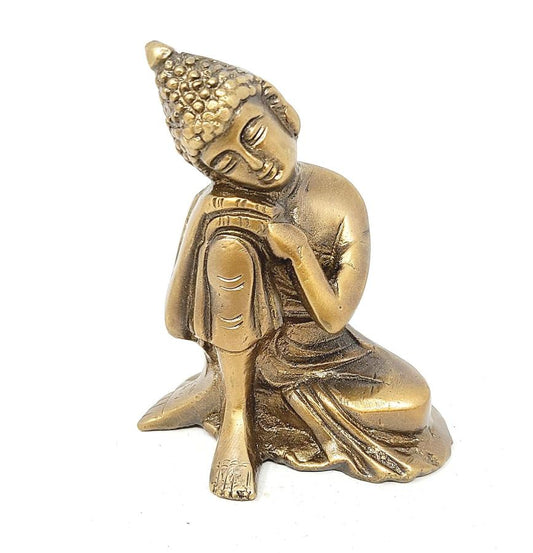 Resting Buddha Brass Statue