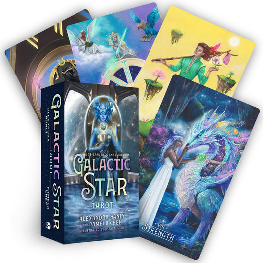 Galactic Star Tarot by Alexandra Hanly & Pamela Chen – cosmic tarot deck blending star symbology and intuitive guidance.
