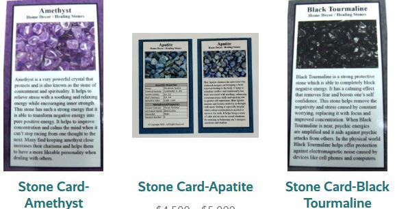 Gemstone Info Card - Wallet Size