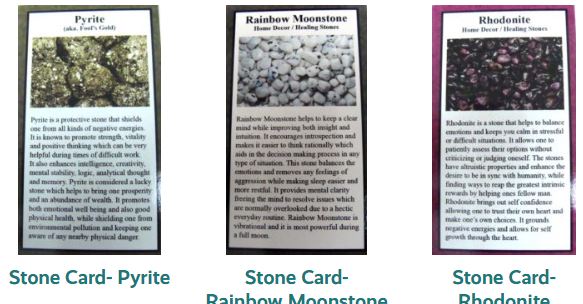 Gemstone Info Card - Wallet Size