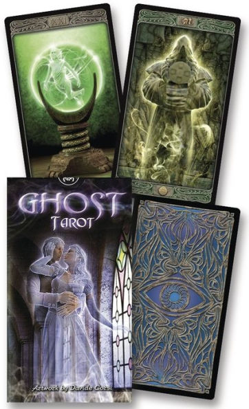 Ghost Tarot by Davide Corsi – ethereal tarot deck featuring hauntingly beautiful illustrations of spirits and spectral imagery, exploring themes of memory and the supernatural.
