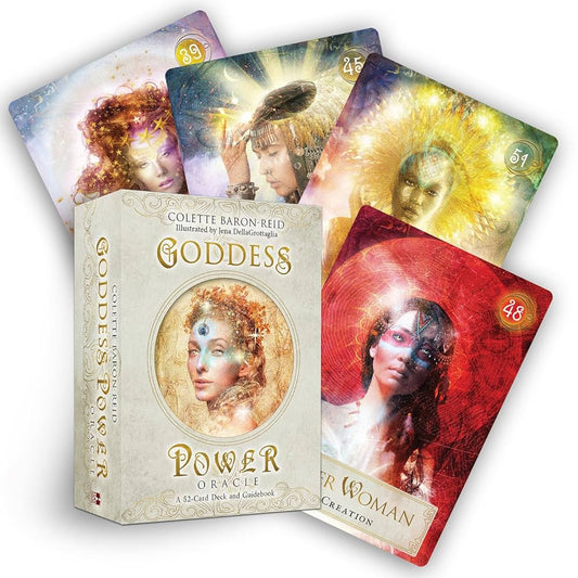 Goddess Power Oracle by Colette Baron-Reid – divine feminine energy and mythic wisdom for personal transformation.
