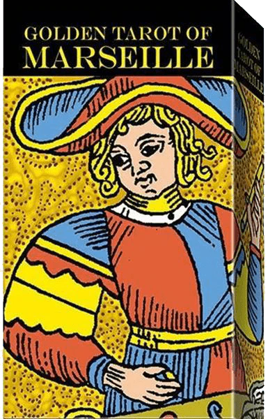 Golden Tarot of Marseille by Claude Burdel – a classic tarot deck with historic Marseille tradition and gilded artwork.
