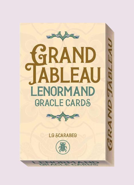 Grand Tableau Lenormand by Marie-Anne Adélaïde Lenormand – 36-card deck featuring vintage-style illustrations inspired by 18th-century fortune-telling cards, designed for the Grand Tableau spread to provide comprehensive insights into past, present, and future.
