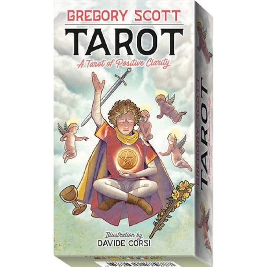 Gregory Scott Tarot Deck by Gregory Scott & Davide Corsi – vibrant tarot deck featuring modern interpretations of classic symbolism with a focus on positive clarity.
