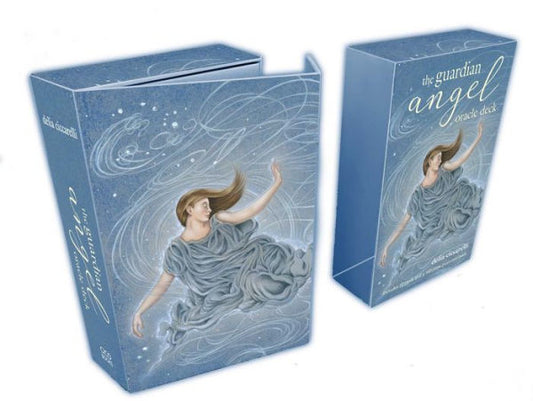 The Guardian Angel Oracle Deck by Delia Ciccarelli – a 72-card set with hand-painted angelic imagery and a 160-page illustrated guidebook.
