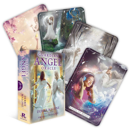 Guardian Angel Reading Cards by Debbie Malone – an angelic oracle deck offering loving guidance and spiritual connection.
