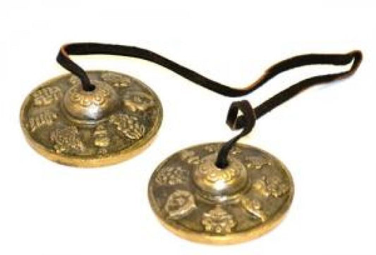 Eight Auspicious Symbols of Tibetan Buddhism Cymbal 2.5"D