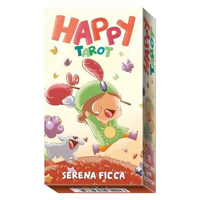 Happy Tarot by Serena Ficca – A joyful 78-card tarot deck filled with candy-colored illustrations and cheerful symbolism, designed to uplift the spirit and encourage positive readings. Published by Lo Scarabeo.

