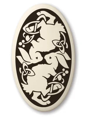 Handmade Porcelain Pendant Cord Necklace - Celtic Art - Choose Style