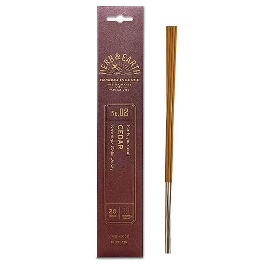Herb & Earth Cedar Bamboo Incense Sticks