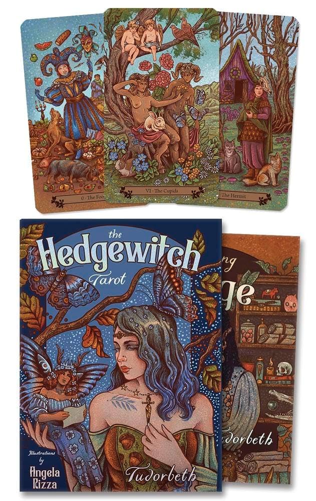 The Hedgewitch Tarot by Tudorbeth blending folk magic, witchcraft, and nature-based wisdom in tarot readings.
