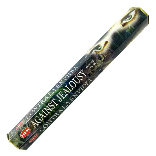 HEM Against Jealousy Incense Sticks – calming fragrance believed to protect against negative energy and jealousy.
