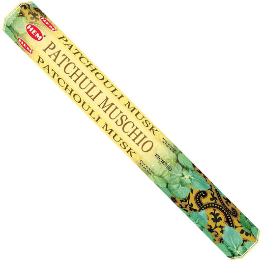 HEM Cinnamon Patchouli Incense Sticks – warm blend of cinnamon and earthy patchouli for a grounding, spicy aroma.
