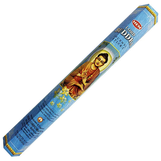 HEM Lord Buddha Incense Sticks – calming fragrance inspired by Buddha to promote peace, mindfulness, and meditation.
