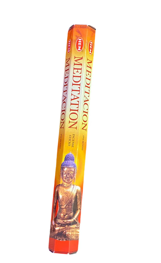 HEM Meditation Incense Sticks – soothing aroma designed to deepen focus and enhance meditation sessions.
