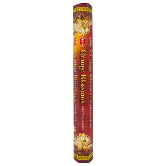 HEM Orange Blossoms Incense Sticks – fresh, floral orange blossom scent that uplifts and refreshes your space.
