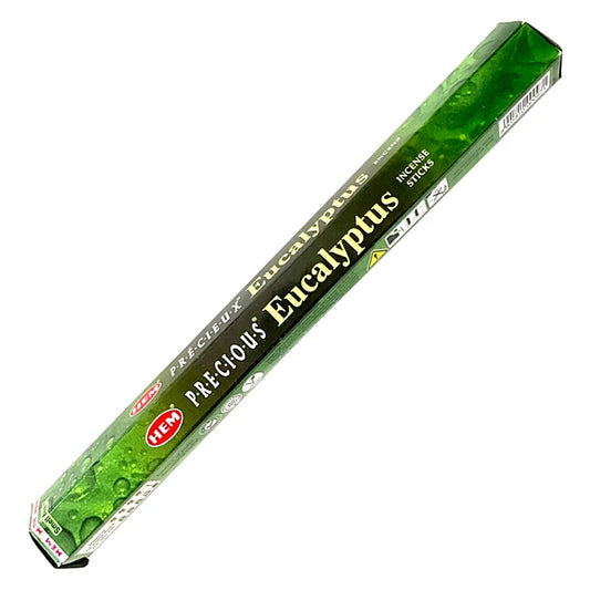HEM Precious Eucalyptus Incense Sticks – fresh and invigorating eucalyptus scent ideal for clearing and refreshing your environment.
