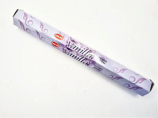 HEM Vanilla Incense Sticks – sweet and creamy vanilla scent that creates a warm, comforting atmosphere.
