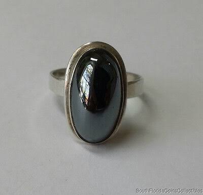 Hematite .925 Silver Ring Size 7