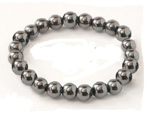 Magnetic Hematite 8MM Beaded Bracelet - Lucky Magnetic Hematite
