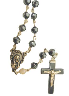Hematite Beads Metal Rosary