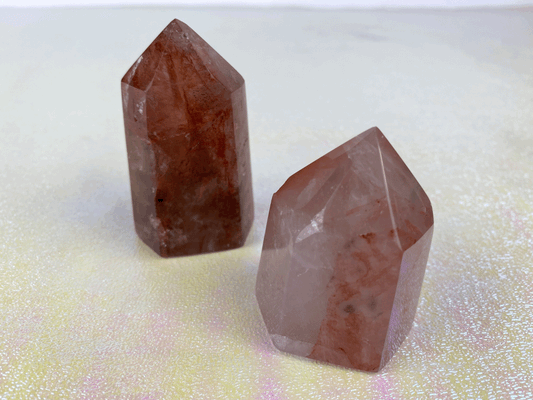 Red Hematoid Fire Quartz Tower - Madagascar