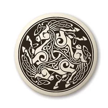 Handmade Porcelain Pendant Cord Necklace - Celtic Art - Choose Style