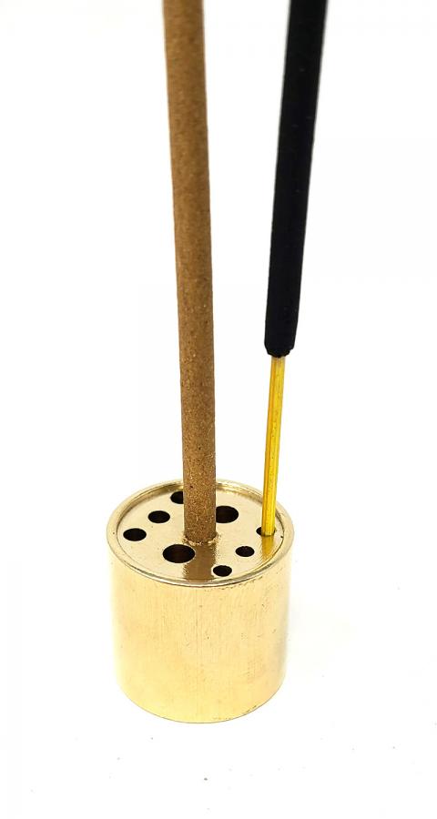 9 Hole - Brass Incense Holder 0.75"W | 0.75"H