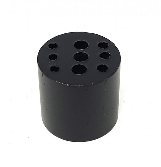 9 Hole - Matte Black Finish Brass Incense Holder 0.75"W | 0.75"H