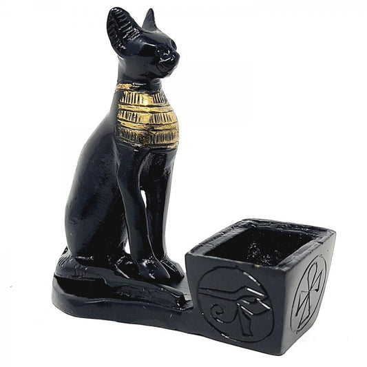 Egyptian Bastet Brass Burner Bronze Finish