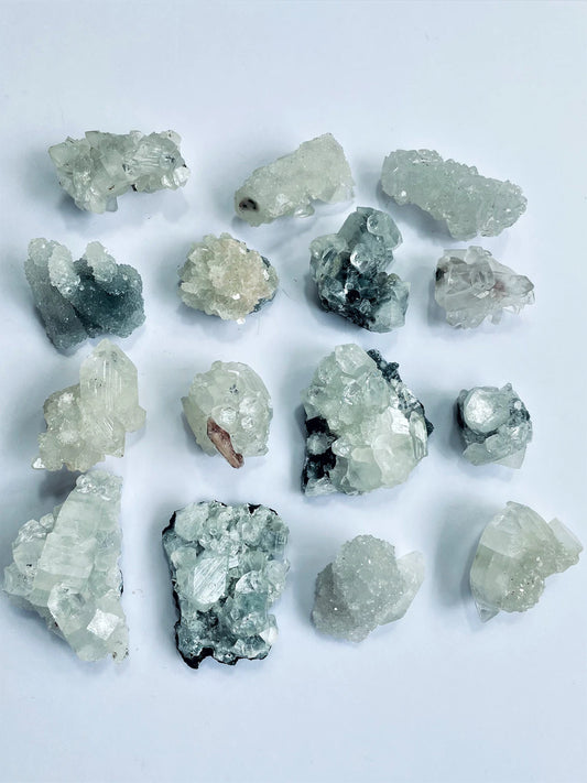 Apophyllite Zeolite Specimens Cluster - India