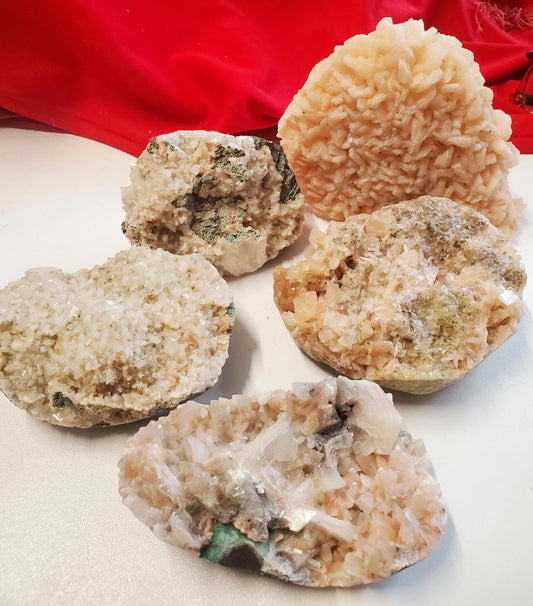 Scolecite Zeolite Specimens Cluster - India